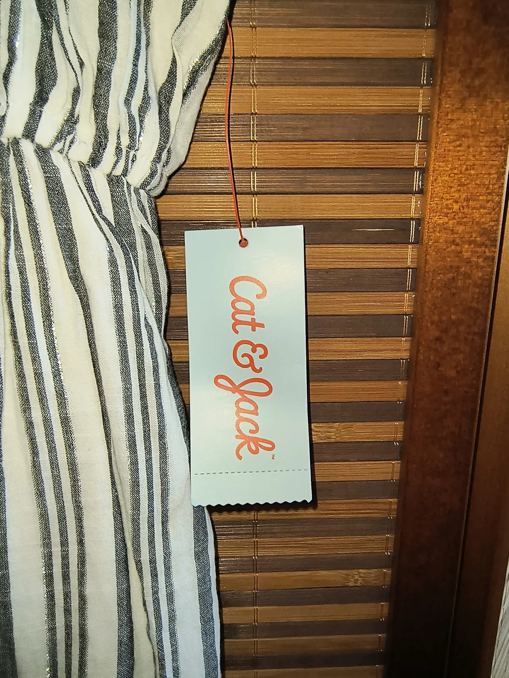 Cat & Jack Striped Halter Maxi Dress with Pink Trim